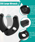 Adjustable Gland Nut Wrench For Hydraulic Cylinders, Beast Of A Spanner Tool For Farm And Construction Equipment, Fits 1266 And 7463, Replaceable Pin Design For Quick Nut Removal And Reinstallation shown in multiple views.