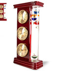 Dope Analog Weather Station With Galileo Thermometer Barometer Hygrometer And Quartz Clock For Indoor Outdoor Use Wireless