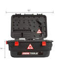 Heavy Duty Portable Parts Washer with open lid, 25.5" wide, compact design for easy garage use.