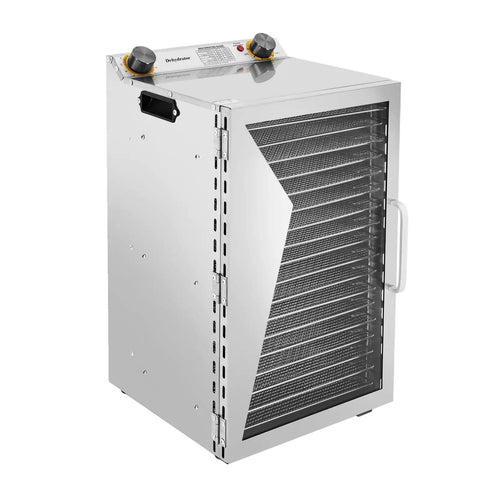 18 Tray Commercial Food Dehydrator With Stainless Steel Build Beef Jerky Dryer 600W Electric Dehydrator front angle view
