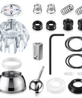 Faucet Repair Kit With Handle For Delta And Peerless RP44123 Includes Ball Assembly Seats Springs Cam Cap Adjusting Ring