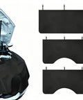 Rock Solid Magnetic Fender Work Covers For Tesla Cybertruck set displayed over open hood, featuring non-slip rubber and strong magnets.