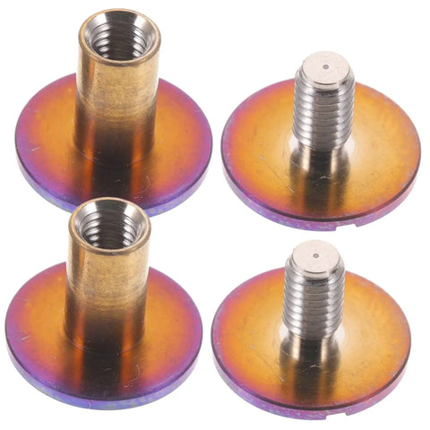 Rock Solid Chicago Screws And Heavy Duty Binding Bolts For Scrapbooks Photo Albums Crafting Gear, 4 durable rivets in titanium alloy finish.