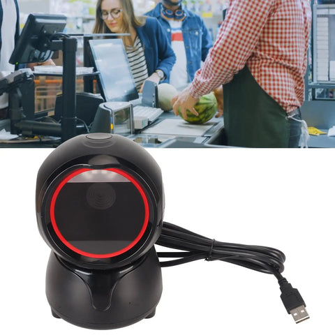 Desktop Barcode Scanner With Global Shutter And Big Window LED Indicator And Prompt Tones 2D QR And Barcode Reader for retail