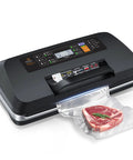 95kPa Vacuum Sealer Machine With Easy Lock Handle And Built In Cutter Includes One Bag Roll And Ten Pre Cut Bags Pro Grade 10 Modes With Smart Customization For Dry Moist And Liquid Foods sealing steak