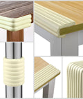 Ultimate Baby Proofing Edge Guards With Quick Stick Tape Extra Wide Soft Foam Corners covering sharp table edges and corners.