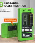 LR-5RG Laser Receiver For Line Lasers With Green And Red Beam Detection, Two-Sided Back-Lit LCD Displays in green casing