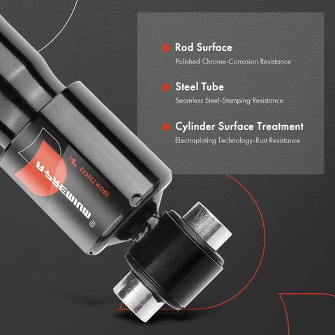 Volvo Cab Shock Absorber Gas Type For VAH VHD VN VNL VNM VNX VT Sleeper Cab Close-up on Rod and Cylinder Design