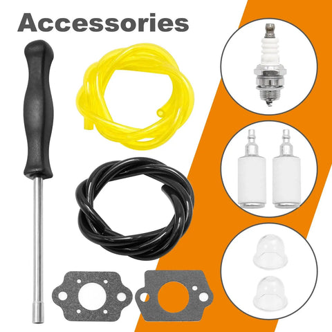 Replacement Carburetor Kit For Bolens And Cub Cadet String Trimmers Includes Fuel Filter Spark Plug Fuel Lines Gaskets And Adjustment Tool