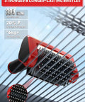 Red Beast 800 RPM Cordless Grill Scrubber showing 304 stainless steel bristles on gas grate.