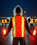 High Visibility Reflective Jobsite Ready Safety Vest With Multi Function Pockets Zipper And Velcro Closure Breathable ANSI Compliant