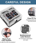 Six Way Fuse Block With LED Indicator 12V Marine Fuse Box For RV Boat Motorcycle And Your Ride 6 Circuit Blade Fuse Block With Waterproof Cover Includes 12 Fuses And Tip Stickers, clear PC cover
