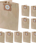Ten Pack Vacuum Bags For 6 To 10 Gallon Shop Vac DXV Series With Filter Dust Collection Bags Replacement BM08 Kit That Fits Vacmaster VHBM