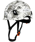 Side view of a Construction Safety Helmet ABS Hard Hat With Adjustable Ventilation And 6 Point Suspension, Y-Type Chinstrap, ANSI ISEA Z89.1 Certified for men.