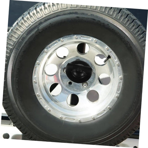 Spare Tire Bolt Hold Down Clamp For Secure Wheel Retention, Grab-And-Go Install, Heavy Duty Tire Mount Fastener in use