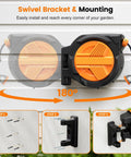 Retractable Garden Hose Reel With Auto Rewind For Outdoor Use, Wall Mounted Heavy Duty Hose Organizer, 180 Degree Rotation