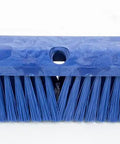 Top Shelf Plastic Push Broom Head Built Tough Heavy Duty Workhorse Combines Soft Medium Stiff Bristles Blue