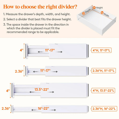 Four Inch Adjustable Drawer Dividers Expandable Closet Organizer for Clothes Keep Shelves Clean and Slick Quick Setup Home Organization That Is an Absolute Game Changer