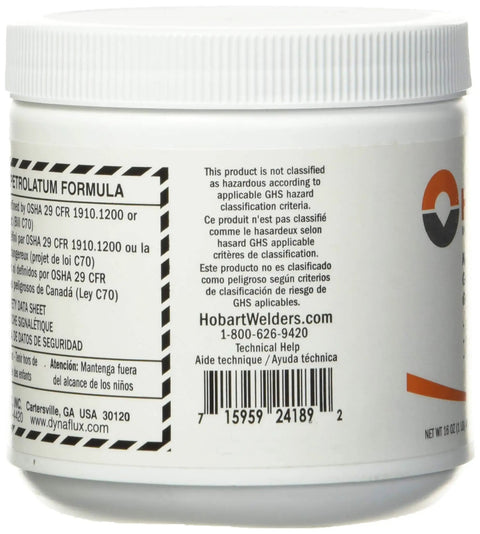 MIG Nozzle Gel 16oz For Welding Spatter Prevention And Cleaner MIG Welds Reduces Adhesion To Nozzle And Weld Surface White Gel jar back