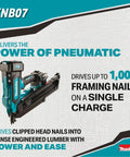Image showing 18V LXT Cordless Framing Nailer With Thirty Degree Clipped Head Drive, Three And A Half Inch Nails, Tool Only.