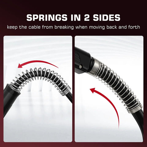 Check Out This Awesome 10ft 250A MIG Welding Gun With Euro Connection showing springs on cable for flexibility and durability.