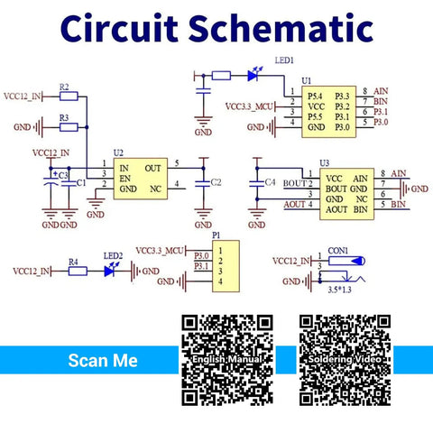 Circuit schematic for Cool Hands On Levitation Kit With Ultrasonic Standing Wave Controller Soldering Learning Pack