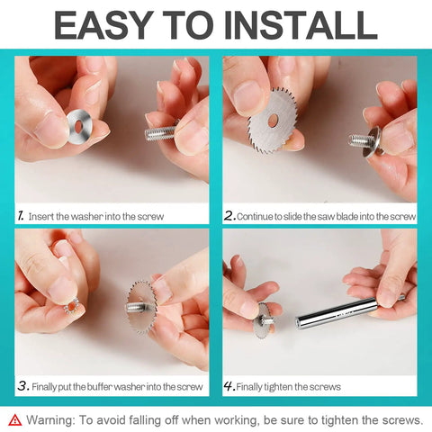PVC Pipe Inside Cutter Kit With Titanium Coated Saw Blades For Plumbing Internal Cutter Top Notch Hex Shank One And One Quarter Inch And One And Three Quarter Inch Diameters Includes Four Blades For Cutting Inside ABS And Plastic Pipes