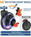 360° rotation front wheels with stable brake structure for Beefy 350L Extra Large Collapsible Folding Wagon With Brake For Camping.