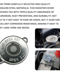 Radiator Cover With Dual Lug Reservoir Cap Stainless Steel No Fuss 16 PSI Engine Cap Universal Fit For Most Cars Including Dodge And Jeep Easy Install Silver