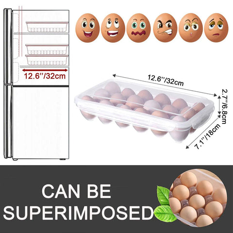 Two Pack Covered Egg Holders For Fridge Clear Plastic Deviled Egg Tray Carrier With Lids Holds 36 Eggs Fits 18X2 Egg Tray