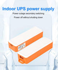 Mini UPS Battery Backup With 2600mAh Rechargeable Lithium Cell Powers Routers Modems And Security Cameras Through Short Outages, orange power supply.