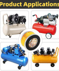 5 Pack Air Compressor Intake Paper Filter Elements 4.2x3x2 Inches Piston Type Yellow Replacement with various compressor applications