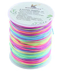 1.2mm Elastic Bead Cord For Jewelry Making, Rainbow Stretch String For Pony Beads And Kandi Bracelets, 100 Yards spool