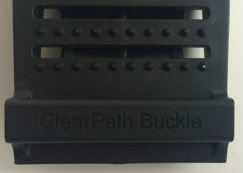 Clear Path Buckle For Dive Gear, Built Tough With Glass Filled Nylon Construction, 2 Inch Webbing Compatible, front view