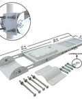Mounting bracket and hardware for Solar Street Light With Motion Sensor Three Mode Outdoor Lighting shown in image.