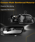 Interior Door Handle Front And Rear Left Driver Side For Nissan Altima Pathfinder Murano 2013 To 2017 Titan 2015 To 2017 Titan XD 2016 To 2017 Replacement OEM Fit That Slaps showing black and chrome finish with reinforced mechanism.