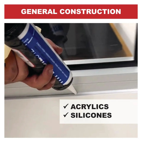 No Drip Manual Caulking Gun For One Tenth Gallon Cartridges With Hex Rod 10 To 1 Drive Viper Line Series Pro Grade in use