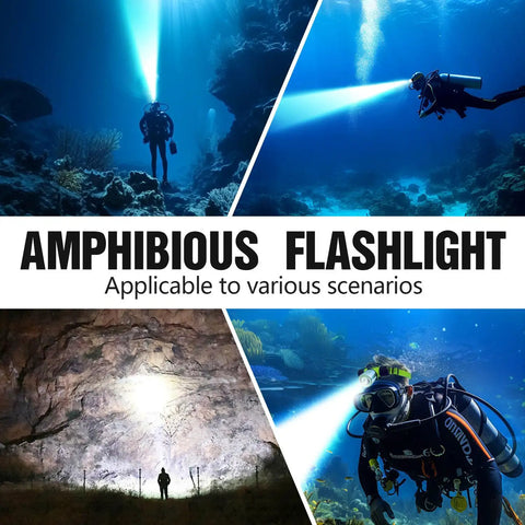 Beast Dive Light Headlamp For Underwater Adventures With 3 Modes LED Scuba Flashlight in underwater and cave settings