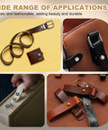 6mm Bronze Leather Rivets Set With Ball Head Stud Screws, 20 Pieces, Screw-Back Round Button Chicago Style Nipple Rivets For Leather DIY Craft Handbags Belts Repairs on belts, bags, and wallets