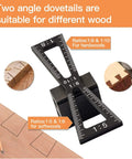 Slick Woodworkers Dovetail Marking Gauge With Cam Lever Lock And Interchangeable Blades For Easy Setup No Fuss Precision Scribing In Inches Or Millimeters Heavy Duty Shop Essential showing angle dovetails and measurement ratios.