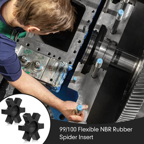 Flexible NBR rubber spider inserts for L jaw coupling, black, 4 pcs (L100)