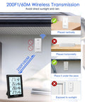 Wireless Remote Outdoor Sensor For Weather Stations, Outdoor Temperature And Humidity Monitor, 200 Ft Transmission