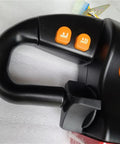 Excavator Tiller Head Operating Handle Actuation Lever With Throttle Controller Replacement Part For Heavy Duty Forklift Machinery Durable Precision Control Grip close-up view with ergonomic grip and orange buttons.