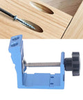 46 Piece Pocket Dowel Hole Jig Kit With Aluminum Alloy Guides for precise joint angles, shown with wood application.