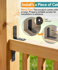 Heavy Duty Steel L Bracket 3x3x1.2 Right Angle Corner Brace for wood shelves installation on wooden fence