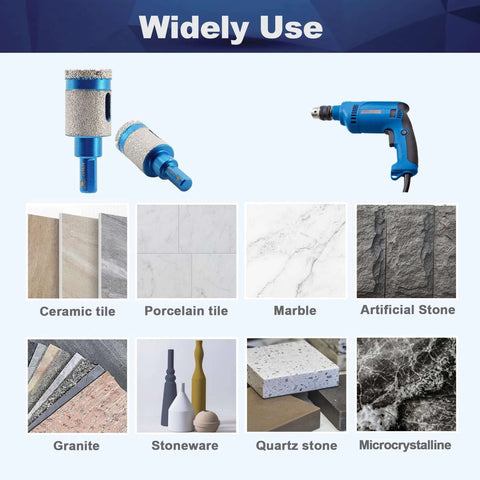 Two 1-inch diamond finger milling bits with triangle shanks for porcelain tile, ceramic, stone, marble, granite.