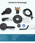 Dual 2 in 1 Shower Head Kit High Pressure Combo System With 6 Modes ABS Handheld Spray Shower Trim Kit Includes Valve Body