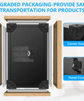 Massive 3.4 Cu Ft Home Safe Water Resistant And Fireproof With Digital Lock packaging with corner guards and panel cover