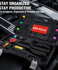 Open kit showing Pro Grade Heavy Duty M3 And M4 Mandrel Tips And Nosepiece Set With 20 Rivet Nuts