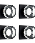 Four Pack Glass Dummy Door Knobs One Sided Crystal Door Knob For Hallways And Closets Matte Black Non Locking Inactive Handle